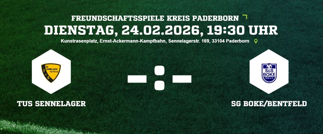 Die SG Boke/Bentfeld testet am Dienstag beim TuS Sennelager